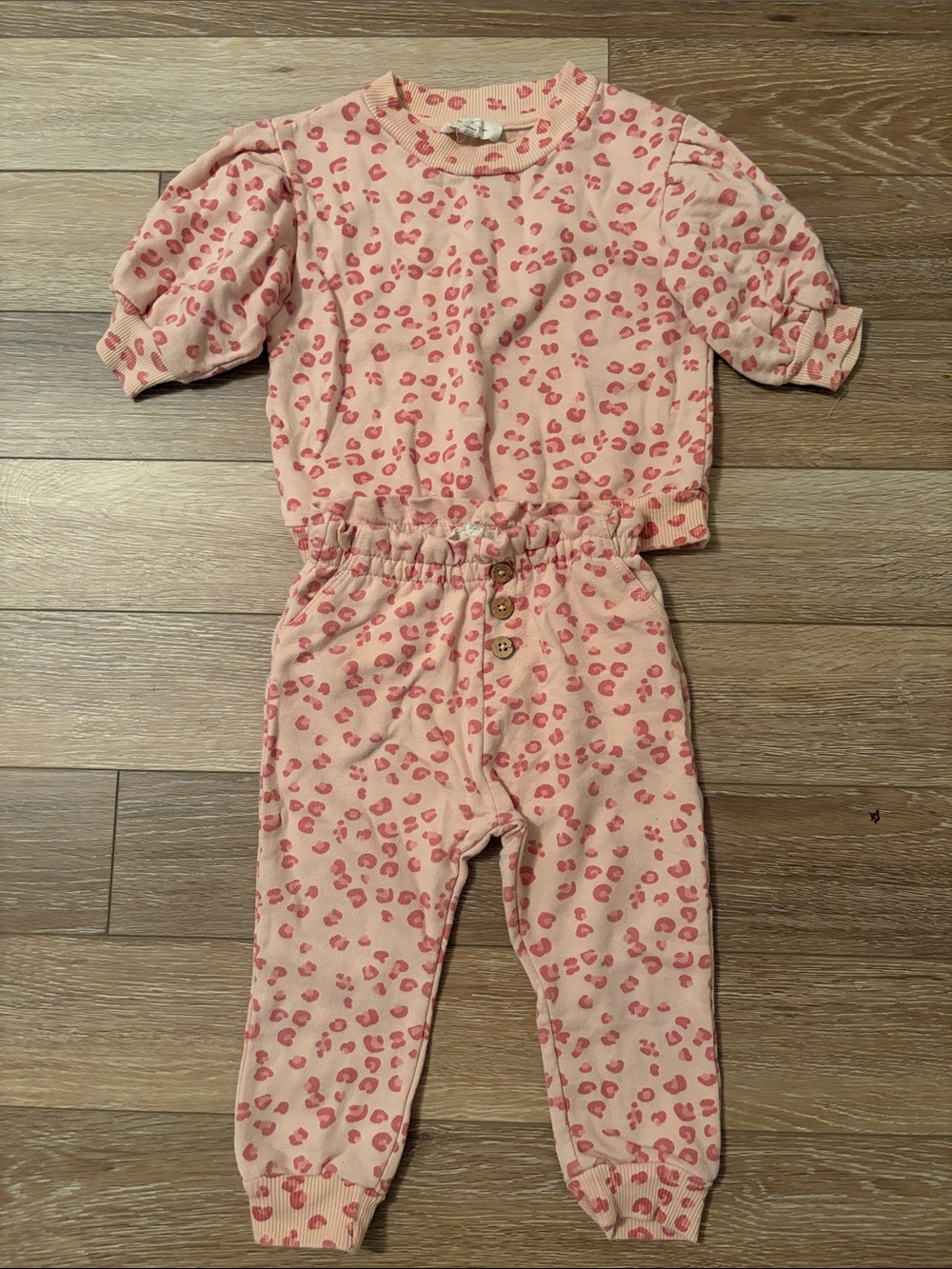 Jessica Simpson Pink Leopard-Print Girls Joggers